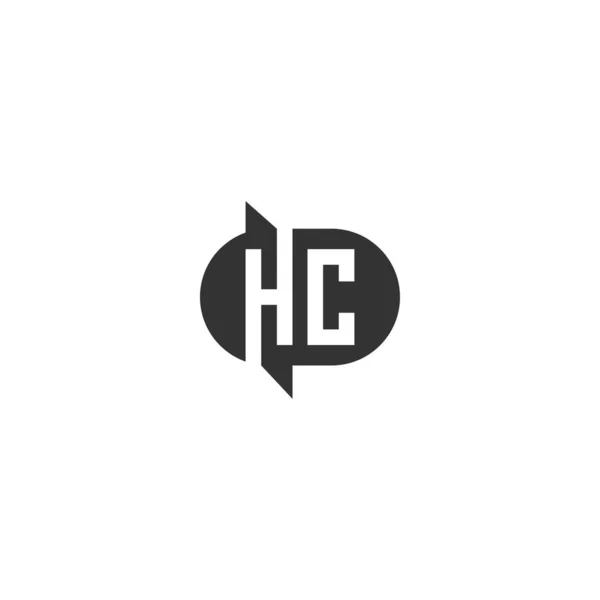 文字Hcロゴデザインベクトルテンプレート 初期のHc文字デザインベクトルイラスト — ストックベクタ