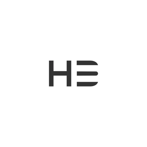 Bokstaven Typ Logo Design Vektor Mall Abstrakt Brev Han Logotyp — Stock vektor