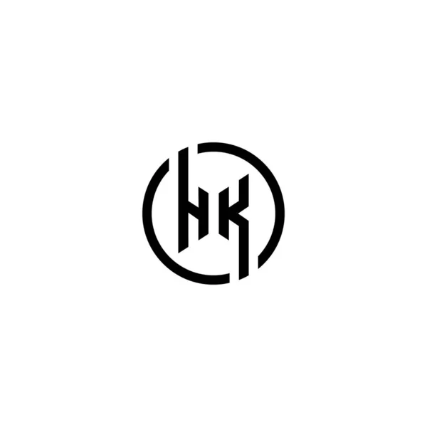 Hk公司的首字母图标 香港字母表 — 图库矢量图片
