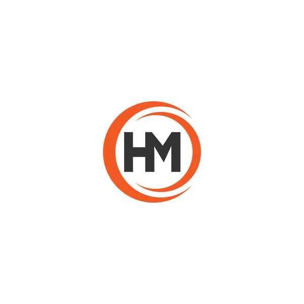 Hm公司名称首字母缩写 Hm图标 — 图库矢量图片