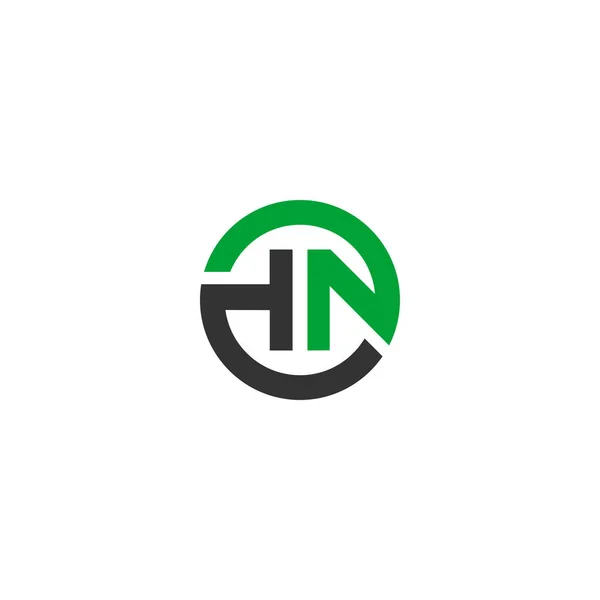 Carta Logo Design Vinculado Modelo Vetor Com Preto Ilustração Inicial — Vetor de Stock