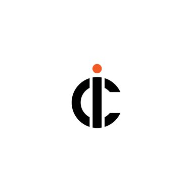 İş ve şirket kimliği için IC Logo Tasarımı Mektubu. Modern trendli IC Logosu.