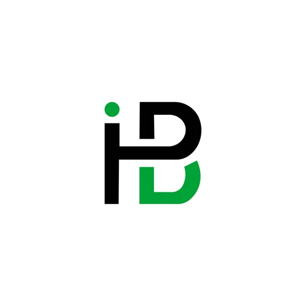 Ibロゴベクトル ビジネスと会社のアイデンティティのための手紙Ibロゴデザイン — ストックベクタ