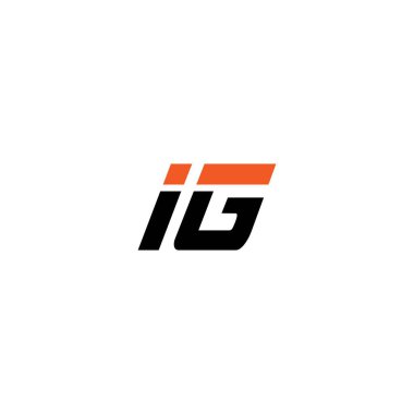 Web IG Logo Vektörü. İş ve şirket kimliği için Swoosh Mektup IG Logo Tasarımı.