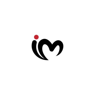 IM Logo Tasarım Şablonu. İlk IM Harf Tasarım Vektörü İllüstrasyonu.