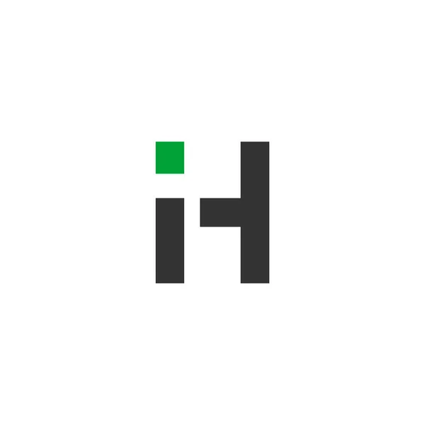 文字Ihロゴデザインベクトルテンプレート 初期のIhレターデザインベクトルイラスト — ストックベクタ