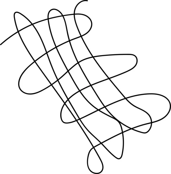 以网格形式手工绘制的涂鸦 矢量说明 — 图库矢量图片