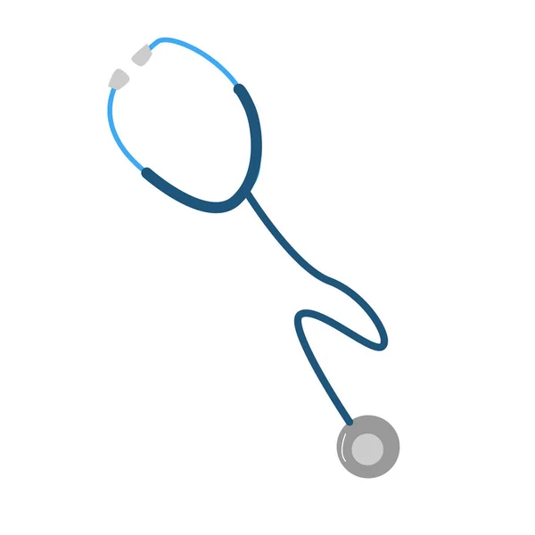 Instrument Médical Stéthoscope Gribouiller Dans Style Dessin Animé Illustration Vectorielle — Image vectorielle