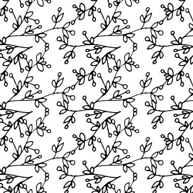 Çiçek açan bir ağacın dallarıyla kusursuz bir desen. Çizim, sitenin alt tabakasının, sosyal ağlar için, kumaş üzerine baskı yapmak ve arka planını dekore etmek için mükemmeldir.. 