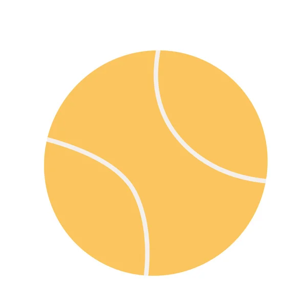 Icône Plate Balle Tennis Dans Fond Blanc Illustration Vectorielle Pour — Image vectorielle