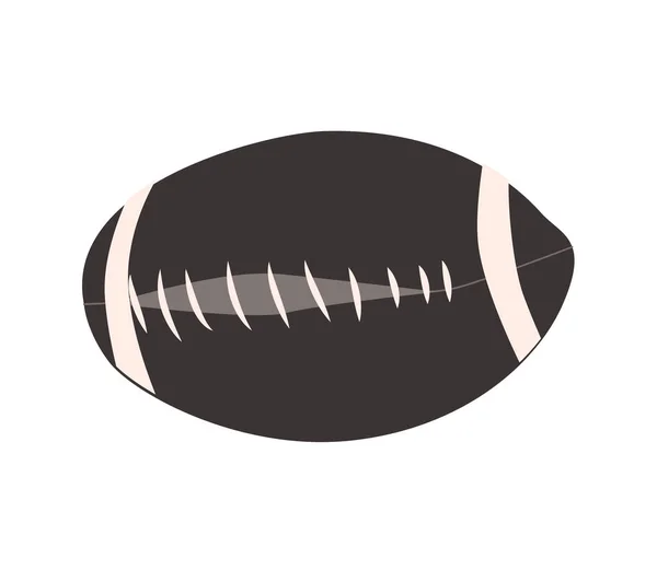 Ballon Football Américain Sur Fond Blanc Illustration Vectorielle Style Plat — Image vectorielle