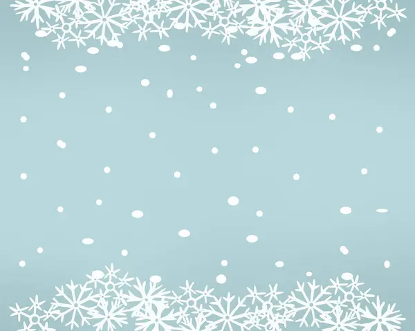 冬季蓝色背景 蓝色背景上的矢量插图 — 图库矢量图片