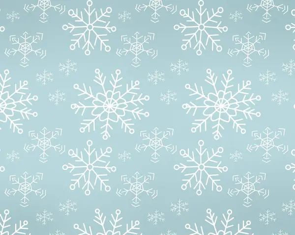 无缝线矢量图案与可爱的雪花 可用于织物 包装纸 墙纸等 蓝色背景的矢量图解 — 图库矢量图片
