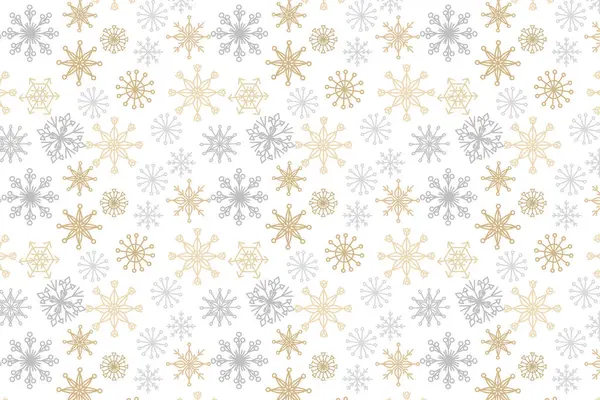 带银片和金片的无缝冬季图案背景 可用于印刷和网页设计 — 图库矢量图片