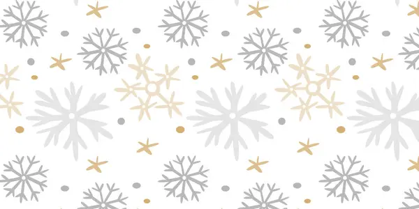 矢量无缝线装饰背景银片和金片 可用于印刷和网页设计 白色背景下的圣诞背景 — 图库矢量图片