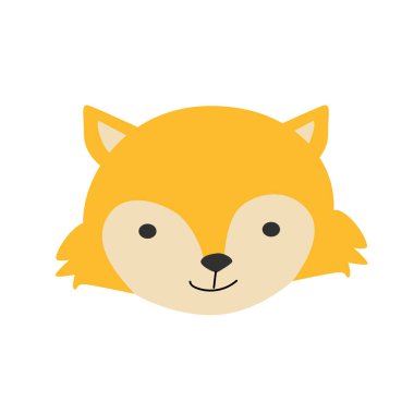 Basit bir portre ya da izole edilmiş şirin bir ayının yüzü, hayvan kafası. Baskı, çocuk odası posteri, tişört tasarımı, bebek tekstili, kartpostal için vektör illüstrasyonu. 