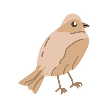 Yavru kuş. Çocuksu bir şekilde vektör karikatür çizimi. Tebrik kartı, afiş ve afiş için kullanılabilir.. 