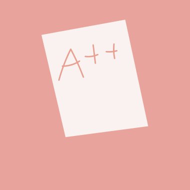 Pembe arka planda okul kağıdı. Poster veya afiş için vektör illüstrasyonuName. 