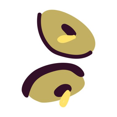 Beyaz arkaplanda izole edilmiş sembol simgesi. Perküsyon müzik aleti. Düz veya çizgi film tarzında vektör illüstrasyonu.