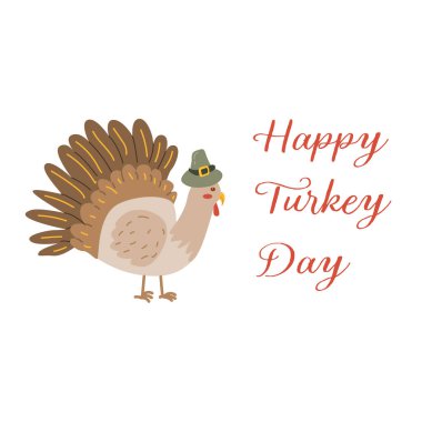 Sonbahar sonbaharı güz yaprakları ve hasatı olan şükran günü hayvanı karakteri. Şükran Günü için vahşi hayvan tebrik kartı, sonbahar festivali, hasat töreni tasarımı..