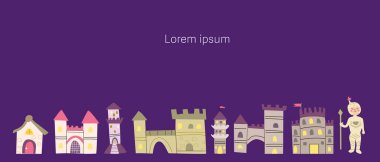 Kapak, kartpostal ve tebrik kartı için çocuk perisi arkaplanı. Sihirli karakterler afişi ya da kutlama posteri.