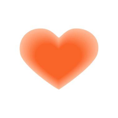 Y2k tarzında bulanık kalp şekli. Sevgililer Günü için tebrik kartı ve poster için son moda aşk unsuru.