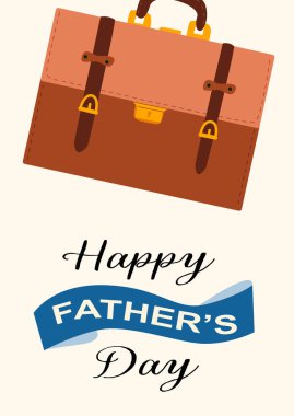 Evrak çantası resimli Babalar Günü tebrik kartı tasarımınız kutlu olsun..