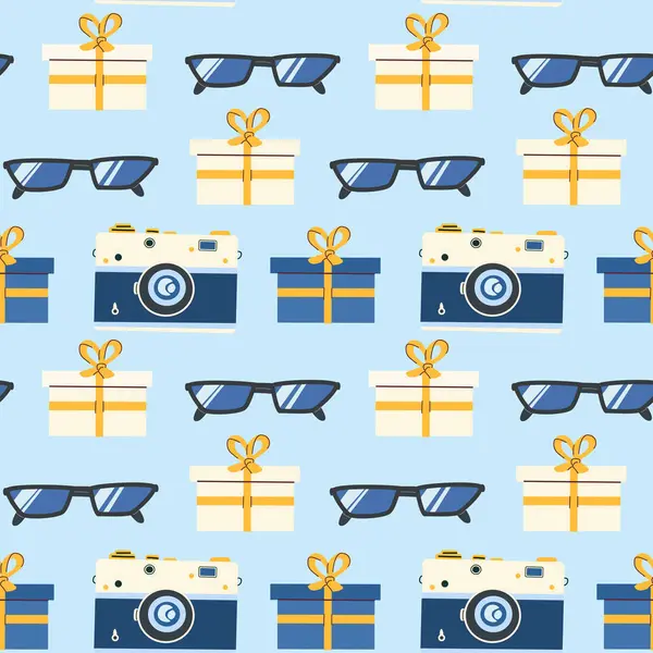 Mutlu babalar günü şenlik tasarımı için hediyeler ve aksesuarlar..