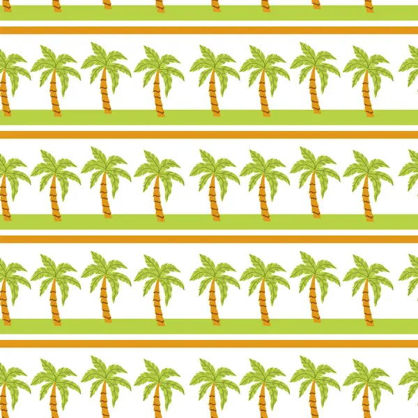 Çizgili arka planı olan kusursuz tropikal palmiye ağacı deseni.