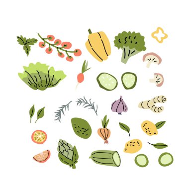 Sağlıklı yemek ve yemek deneyimleri için Akdeniz mutfak malzemeleri.