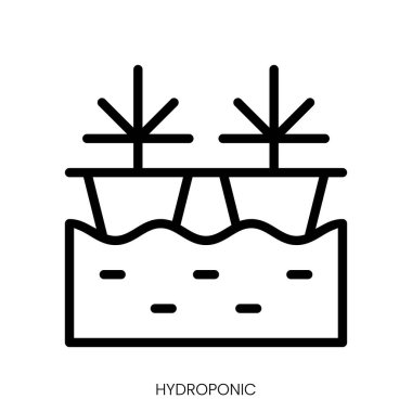 Hidrofonik ikon. Çizgi Sanatı Biçimi Tasarımı Beyaz Arkaplanda İzole Edildi