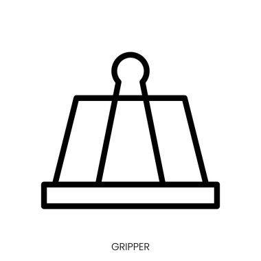 Kavrayıcı simgesi. Çizgi Sanatı Biçimi Tasarımı Beyaz Arkaplanda İzole Edildi