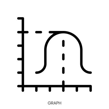 grafik simgesi. Çizgi Sanatı Biçimi Tasarımı Beyaz Arkaplanda İzole Edildi