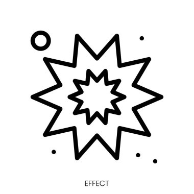 Efekt simgesi. Çizgi Sanatı Biçimi Tasarımı Beyaz Arkaplanda İzole Edildi