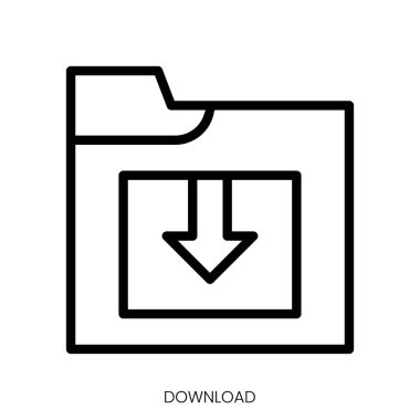 Simge indir. Çizgi Sanatı Biçimi Tasarımı Beyaz Arkaplanda İzole Edildi