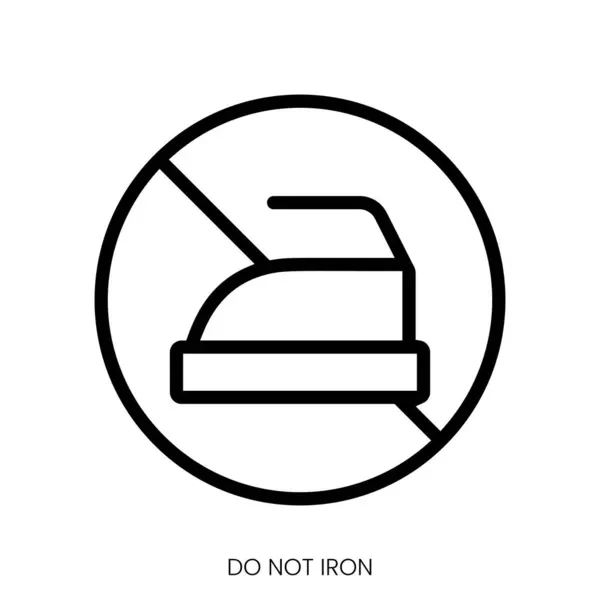 Iron Icon Line Art Style Design Isolated White Background — Stock Vector