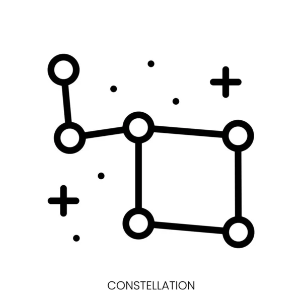 stock vector constellation icon. Line Art Style Design Isolated On White Background
