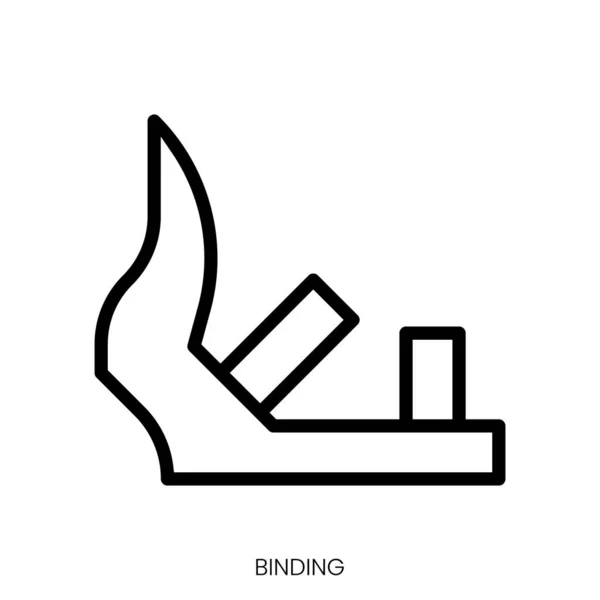 Bindendes Symbol Line Art Style Design Isoliert Auf Weißem Hintergrund — Stockvektor