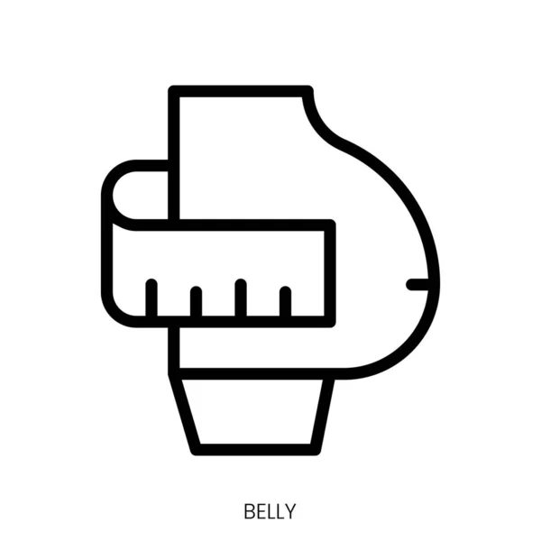 Belly Icon Line Art Style Design Isolated White Background — Stock Vector
