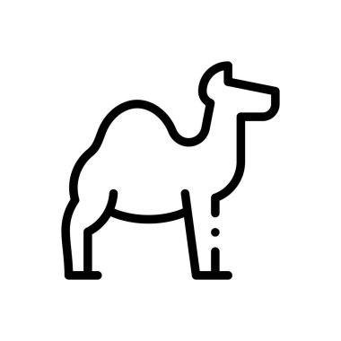 Alpaka simgesi. Beyaz Arkaplanda İnce Doğrusal Tasarım