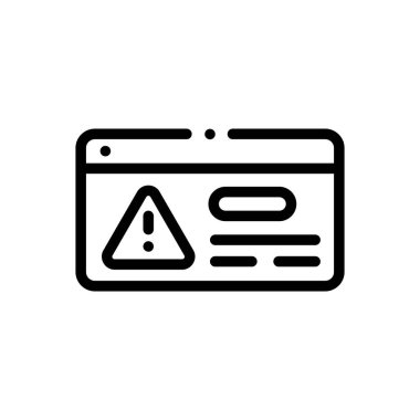 Uyarı simgesi. Beyaz Arkaplanda İnce Doğrusal Tasarım