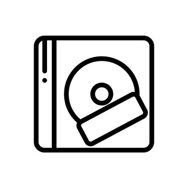 albüm simgesi. Beyaz Arkaplanda İnce Doğrusal Tasarım