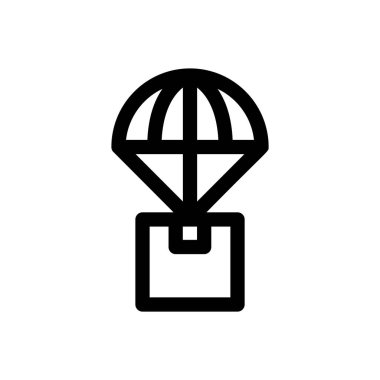 Hava ikonu. Beyaz Arkaplanda İnce Doğrusal Tasarım