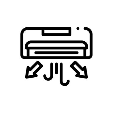 Hava ikonu. Beyaz Arkaplanda İnce Doğrusal Tasarım