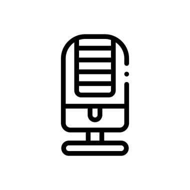 Hava soğutucu ikonu. Beyaz Arkaplanda İnce Doğrusal Tasarım