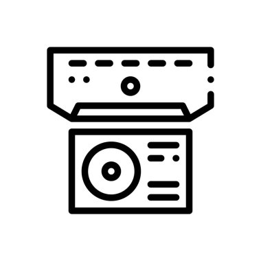 Klima ikonu. Beyaz Arkaplanda İnce Doğrusal Tasarım