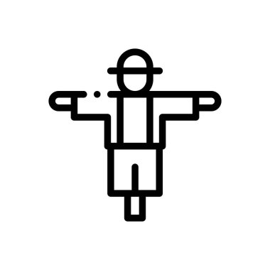 Tarım ikonu. Beyaz Arkaplanda İnce Doğrusal Tasarım