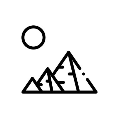 Afrika ikonu. Beyaz Arkaplanda İnce Doğrusal Tasarım