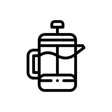 Uçak ikonu. Beyaz Arkaplanda İnce Doğrusal Tasarım