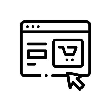 Sepet simgesine ekle. Beyaz Arkaplanda İnce Doğrusal Tasarım